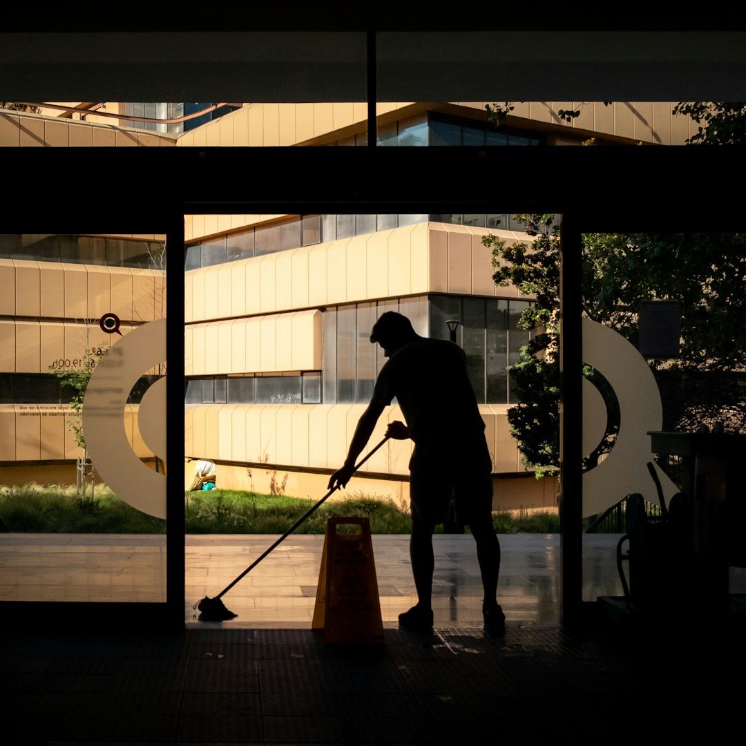 Cleaning a commercial building