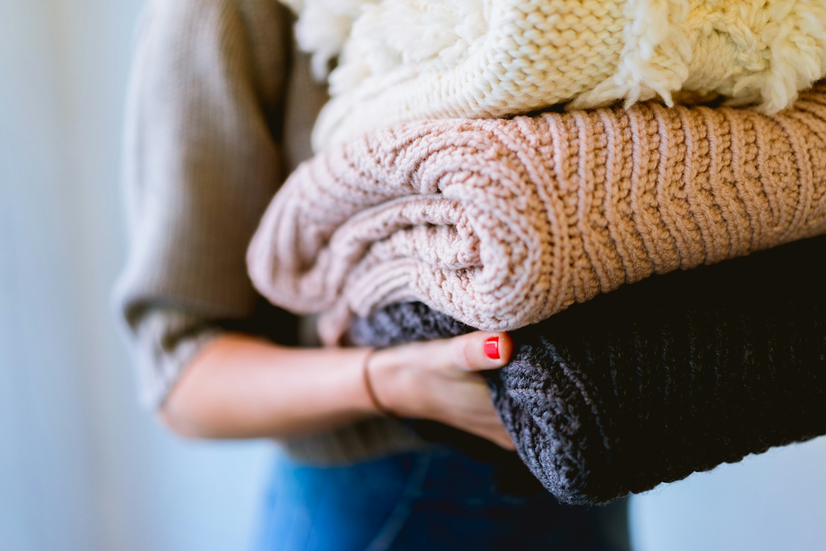 Freshly folded blankets ready for a comfortable home